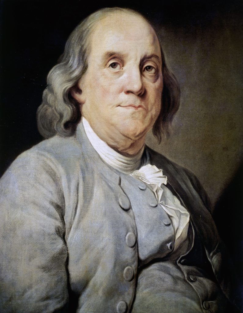 Portrait of Benjamin Franklin Boston